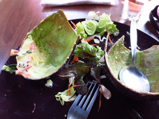 Avacado salad that we forgot to take a picture of until we had already eaten it. 