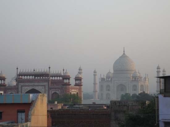 View from our hostel in Agra